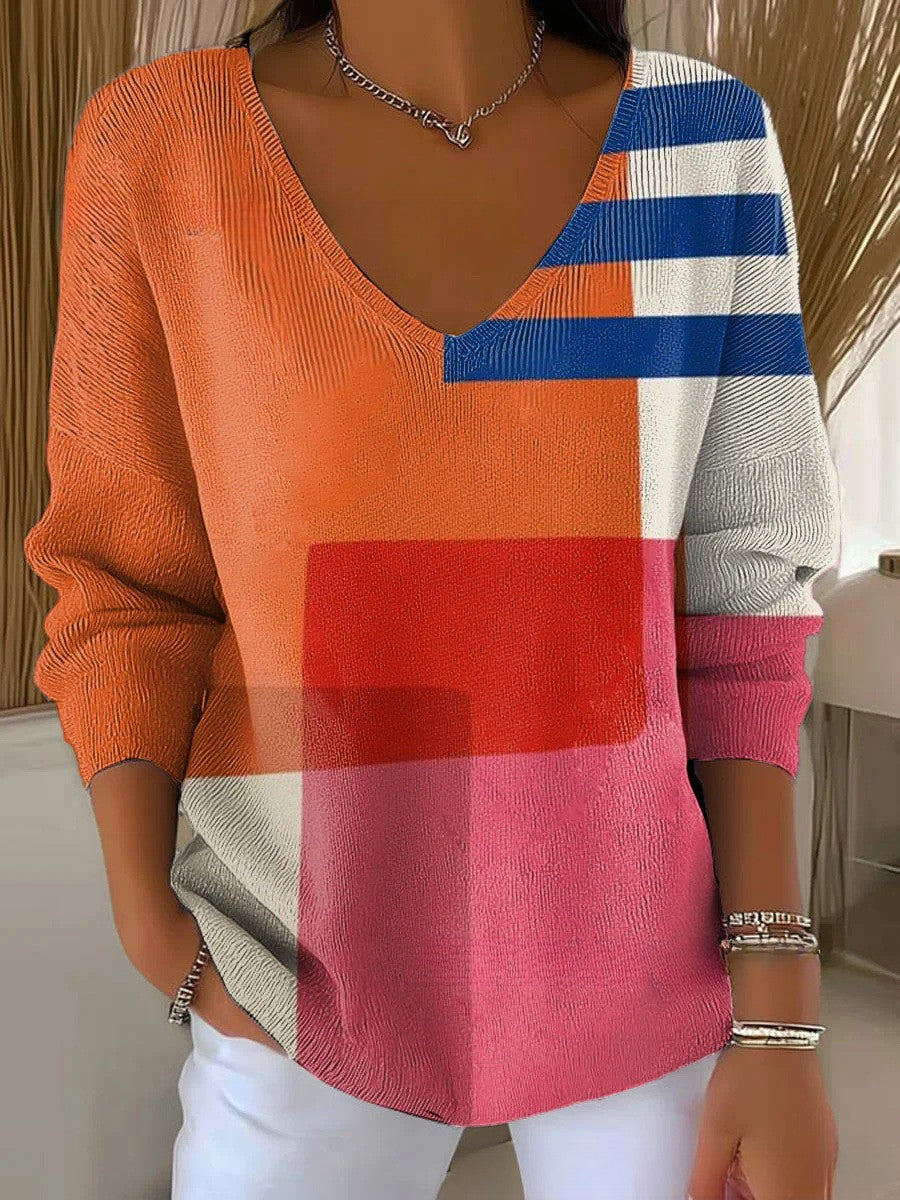 Vivid | Vibrant V-neck Jumper