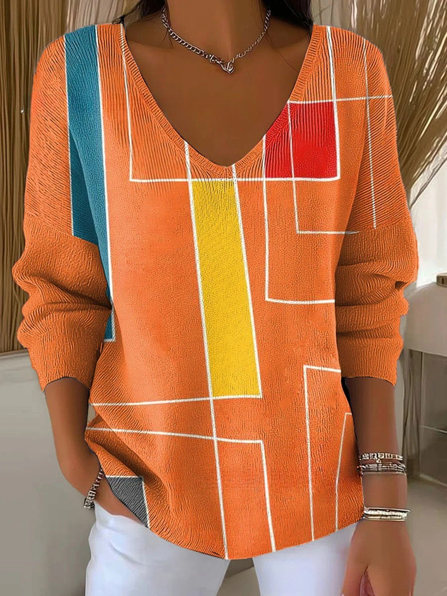 Cleo | Vibrant V-Neck Jumper