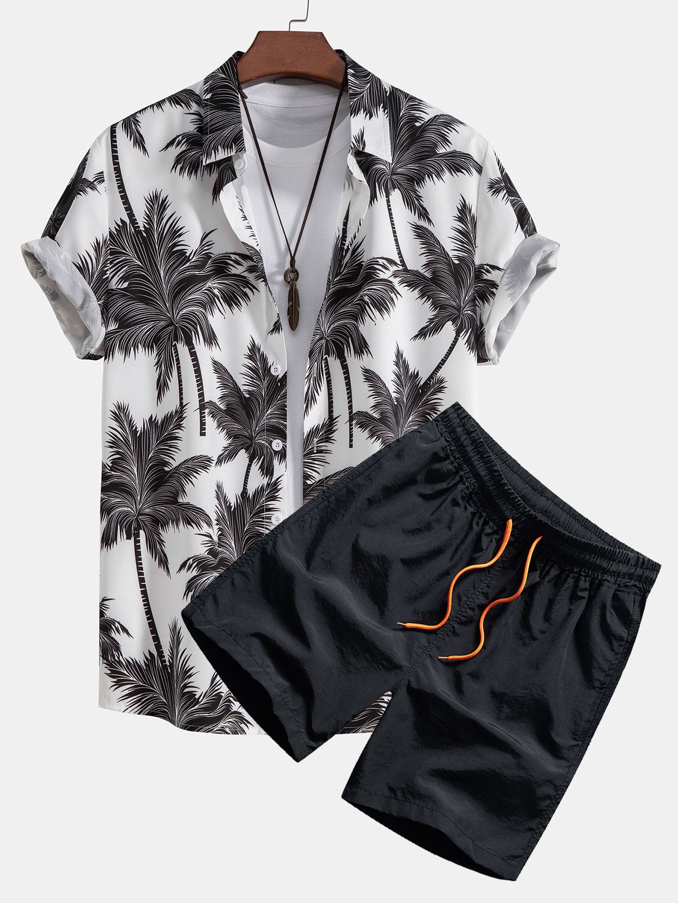 Tropica | Palm Print Shirt & Shorts