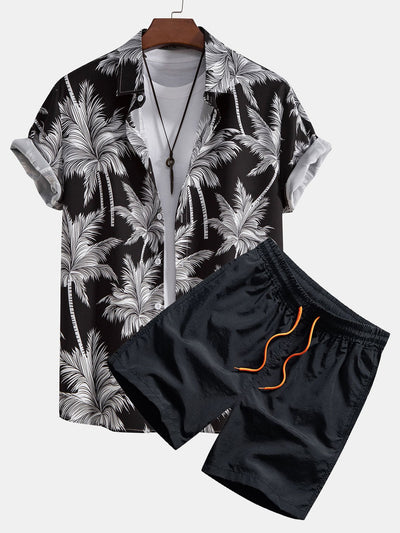 Tropica | Palm Print Shirt & Shorts