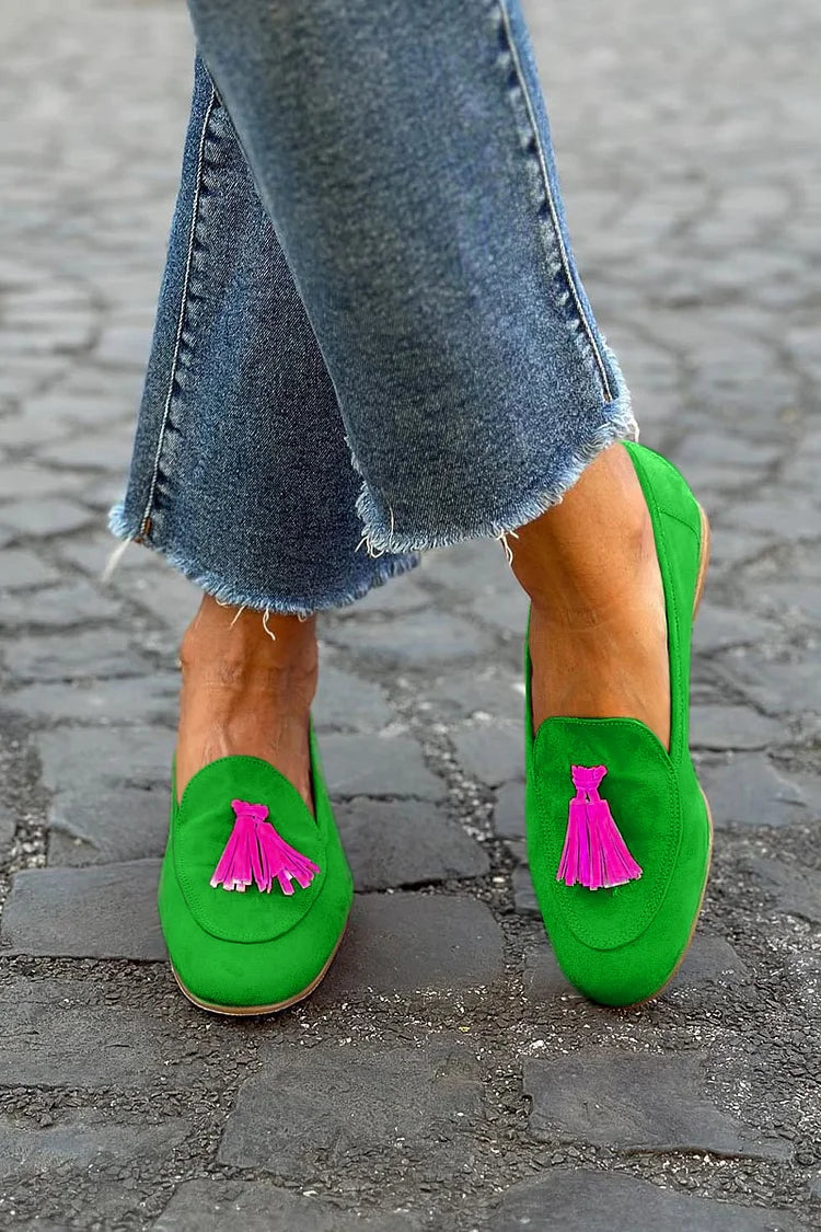 Nora | Chic Green Loafers