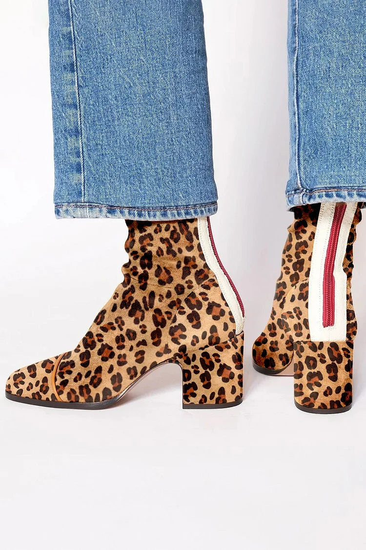 Zara | Chic Leopard Ankle Boots