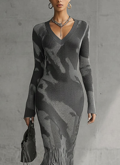 Mila | Olive V-Neck Bodycon Dress