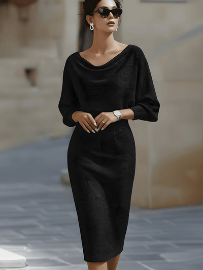Lyra | Chic Draped Midi Dress