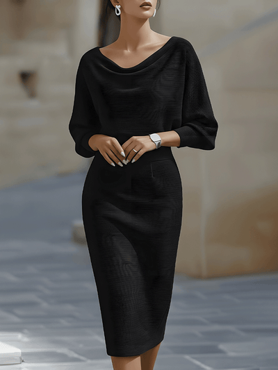 Lyra | Chic Draped Midi Dress
