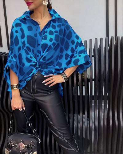 Zara | Chic Leopard Print Blouse