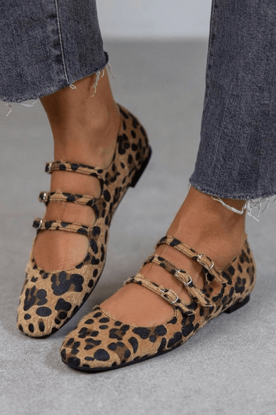 Kora | Chic Leopard Print Flats