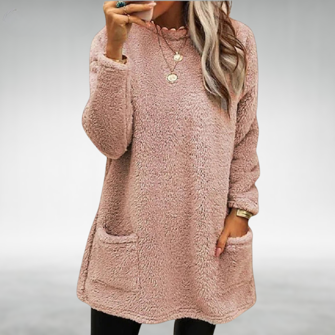 Mila | Cozy Fleece Sweater With Pockets