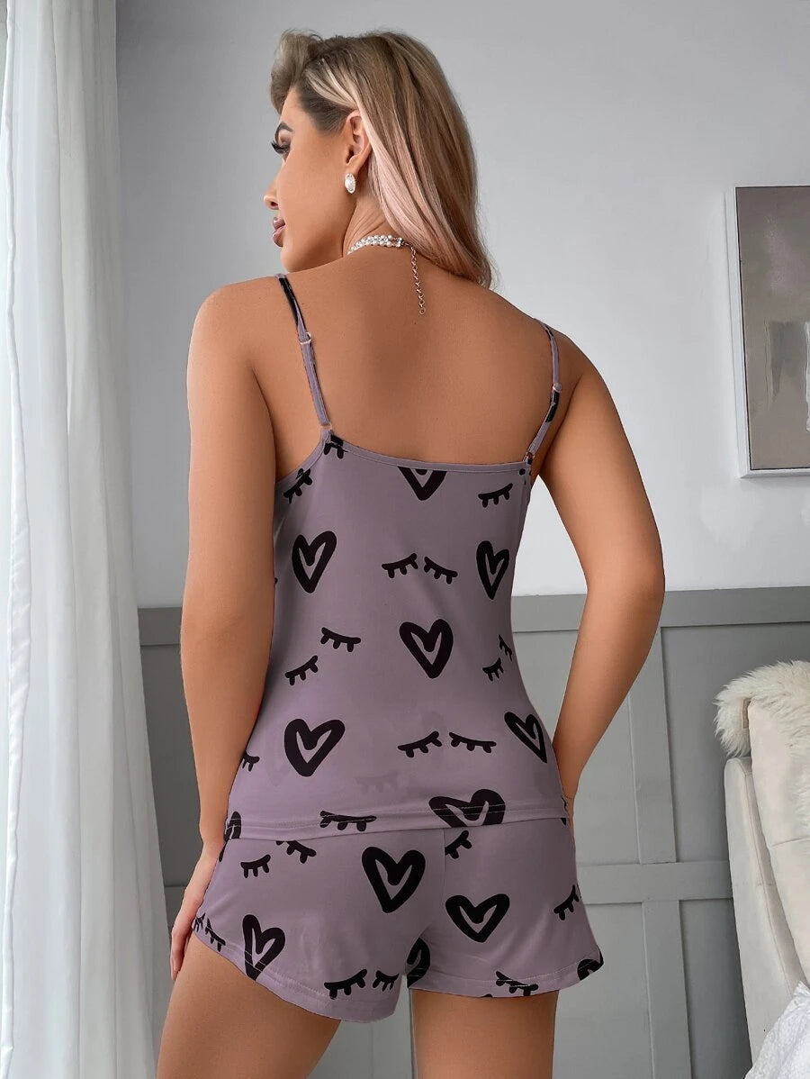 Bella | Heart & Eyelash PJ Set