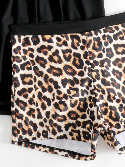 LuxeWave | Leopard Print Tankini Set