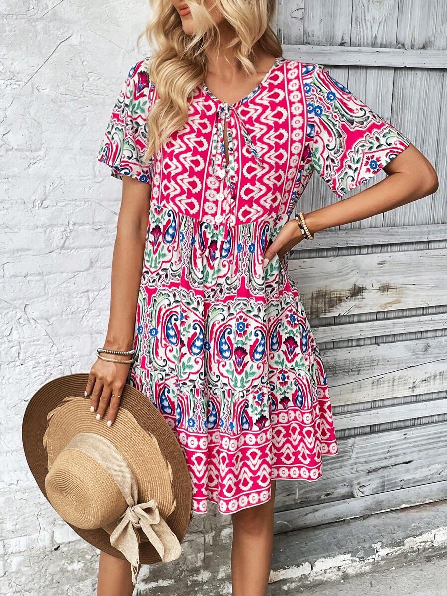 Nala | Floral Tie Dress