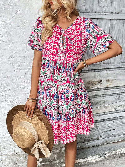 Nala | Floral Tie Dress