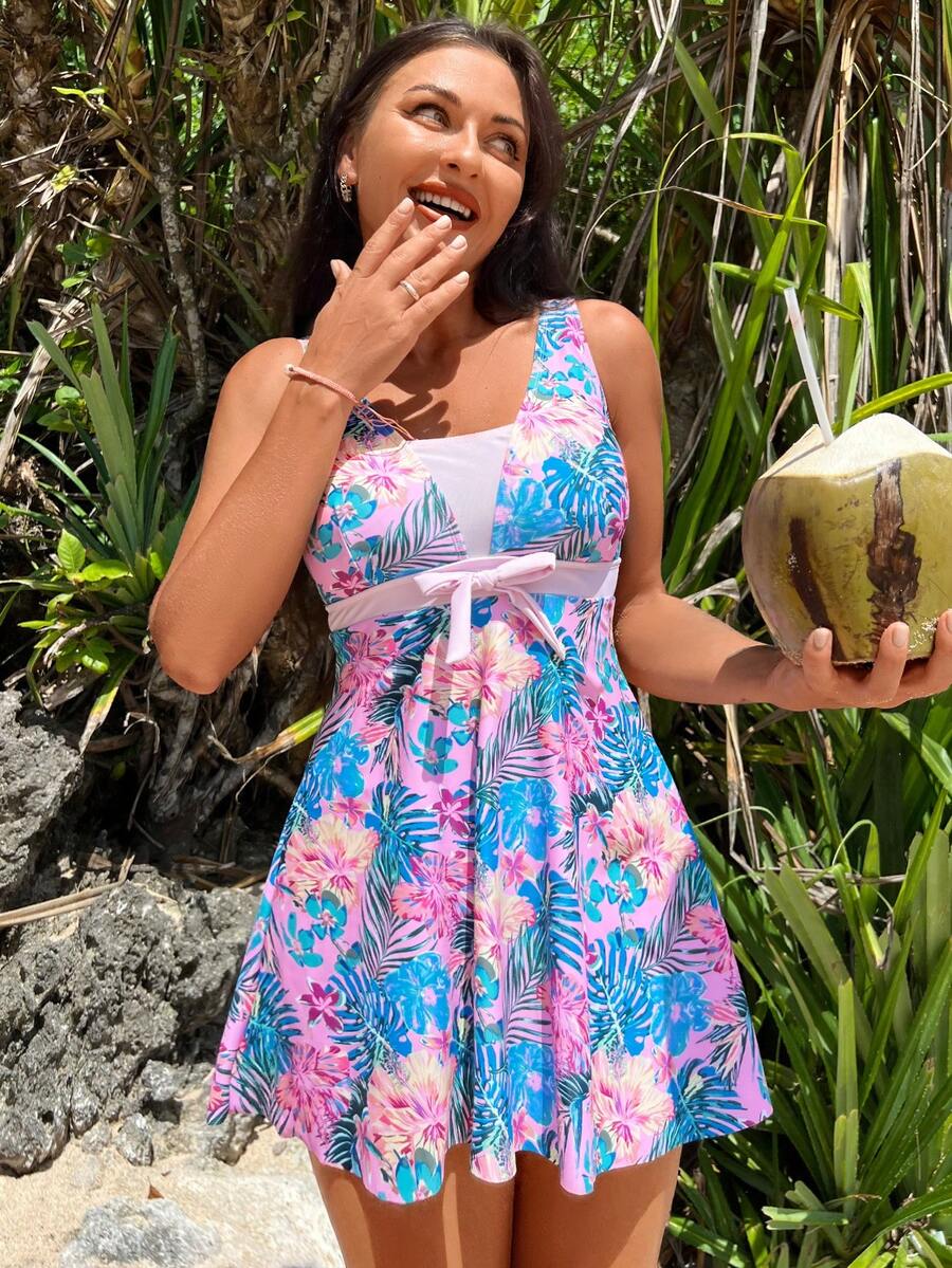 Kaimana | Tropical Print Tankini Set