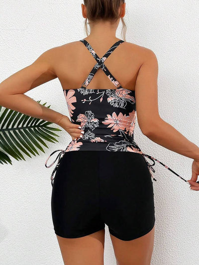 Lushie | Floral Print Tankini Top