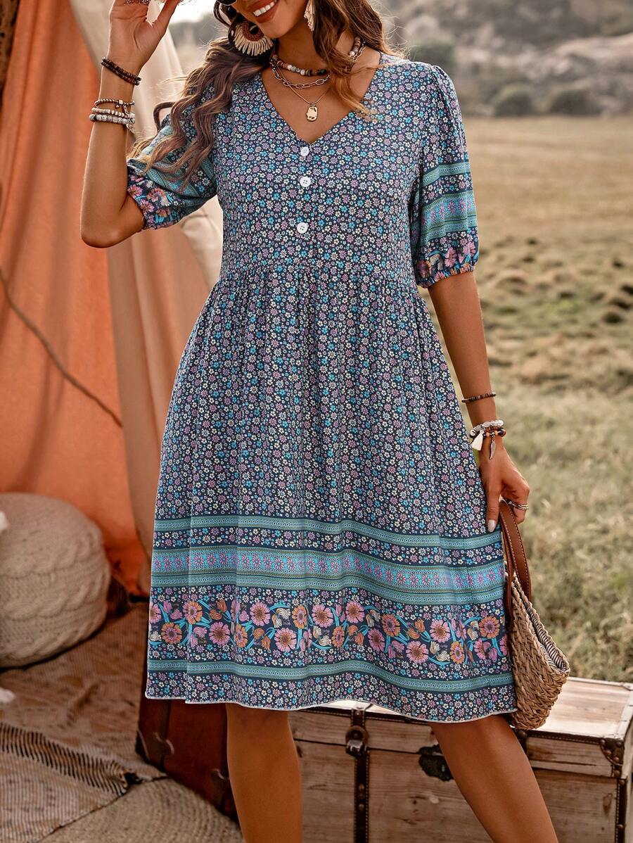 Flora | Puff Sleeve Summer Dress