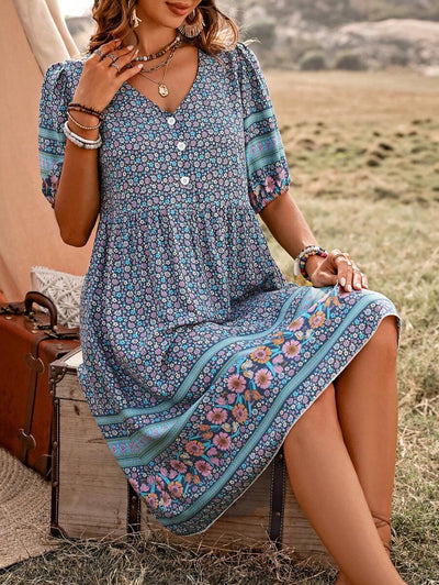 Flora | Puff Sleeve Summer Dress