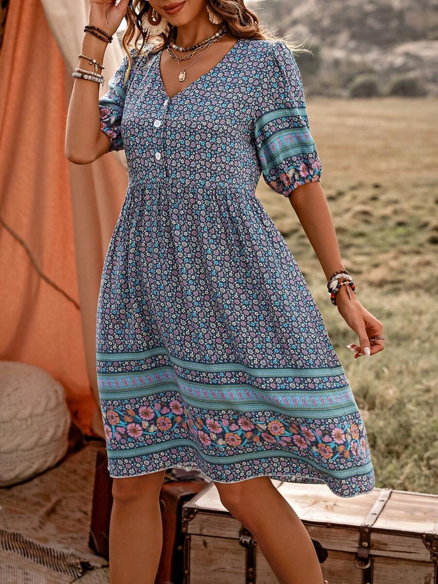 Flora | Puff Sleeve Summer Dress