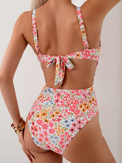 Mira | Floral Square Neck Swimsuit