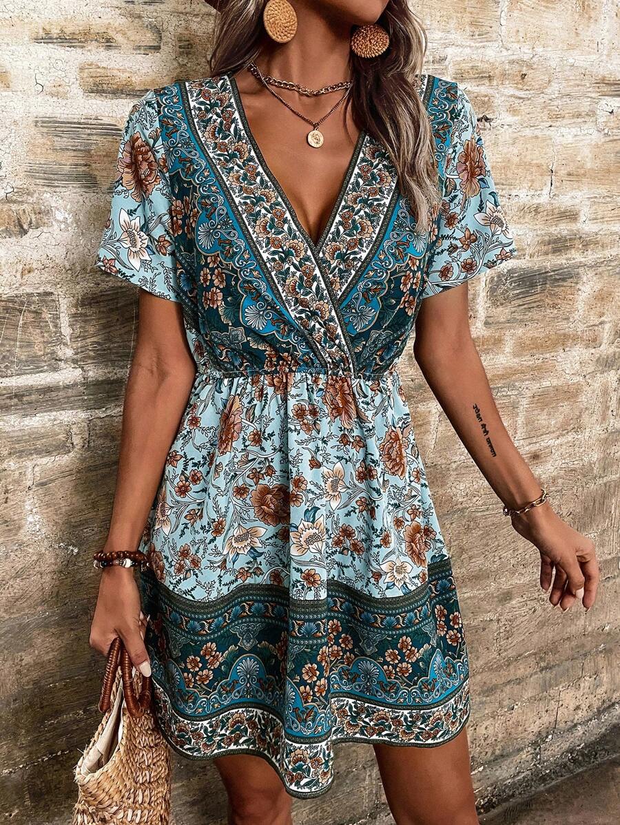 Coastal | Bohemian V-Neck Dress