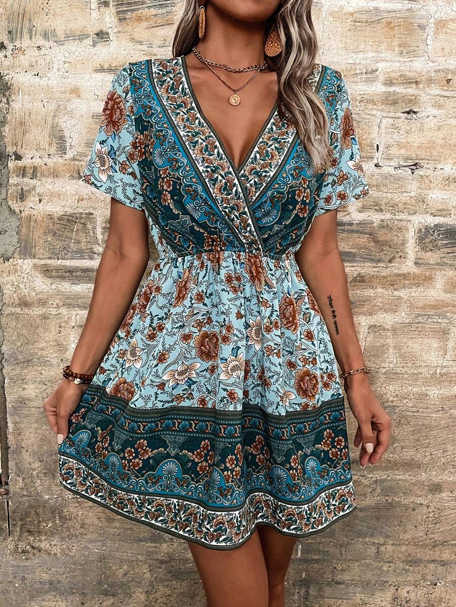 Coastal | Bohemian V-Neck Dress