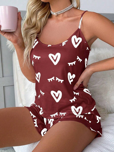 Bella | Heart & Eyelash PJ Set