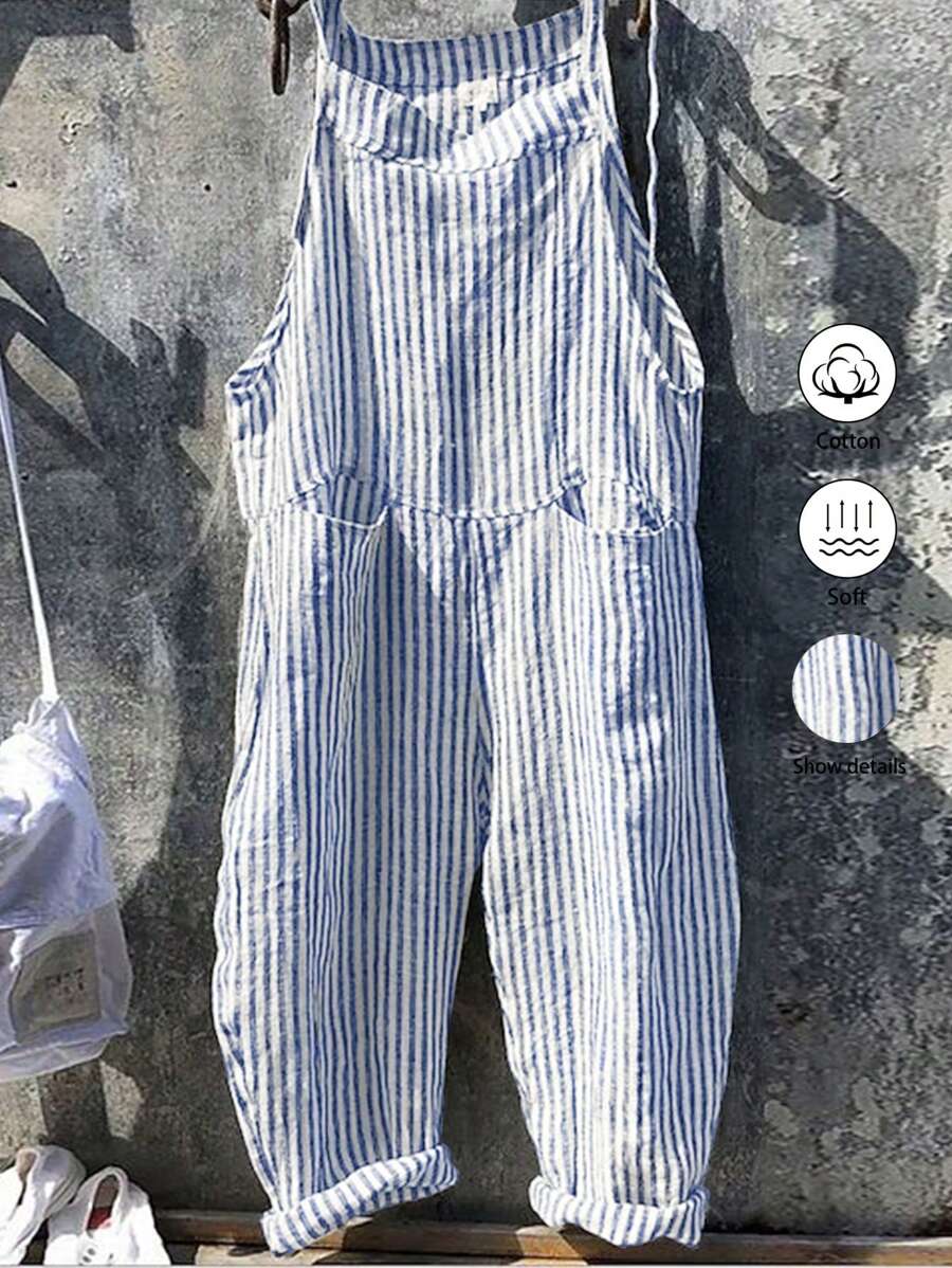 Cleo | Striped Summer Jumpsuit