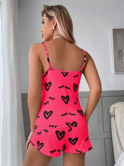 Bella | Heart & Eyelash PJ Set