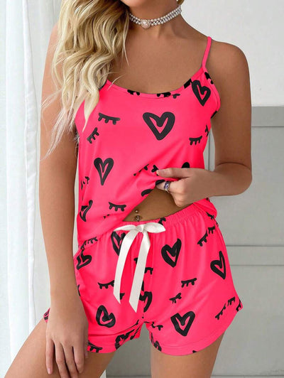 Bella | Heart & Eyelash PJ Set