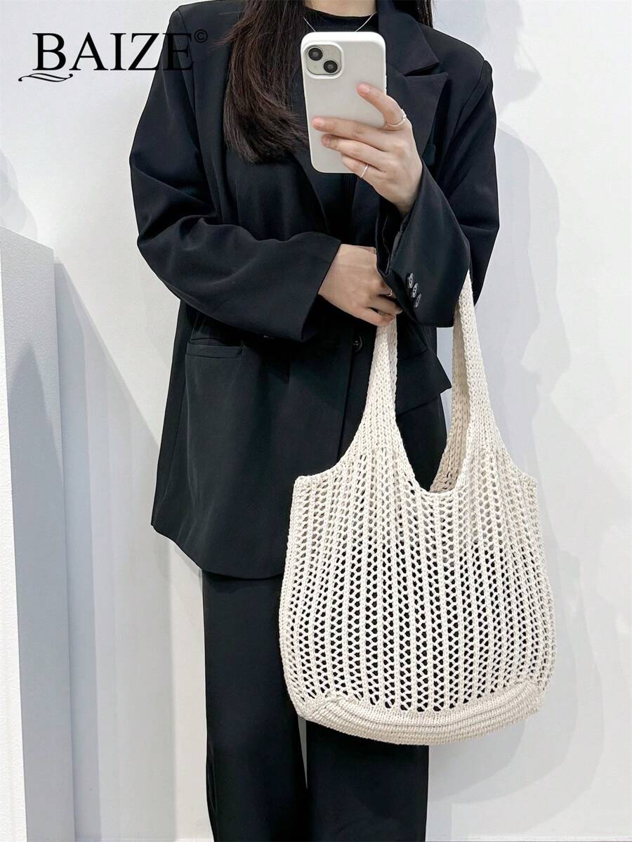 Breezy | Woven Beach Tote Bag