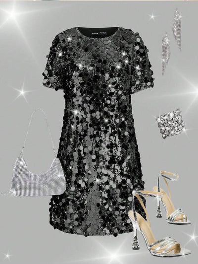 LuxeBelle | Shimmering Cocktail Dress