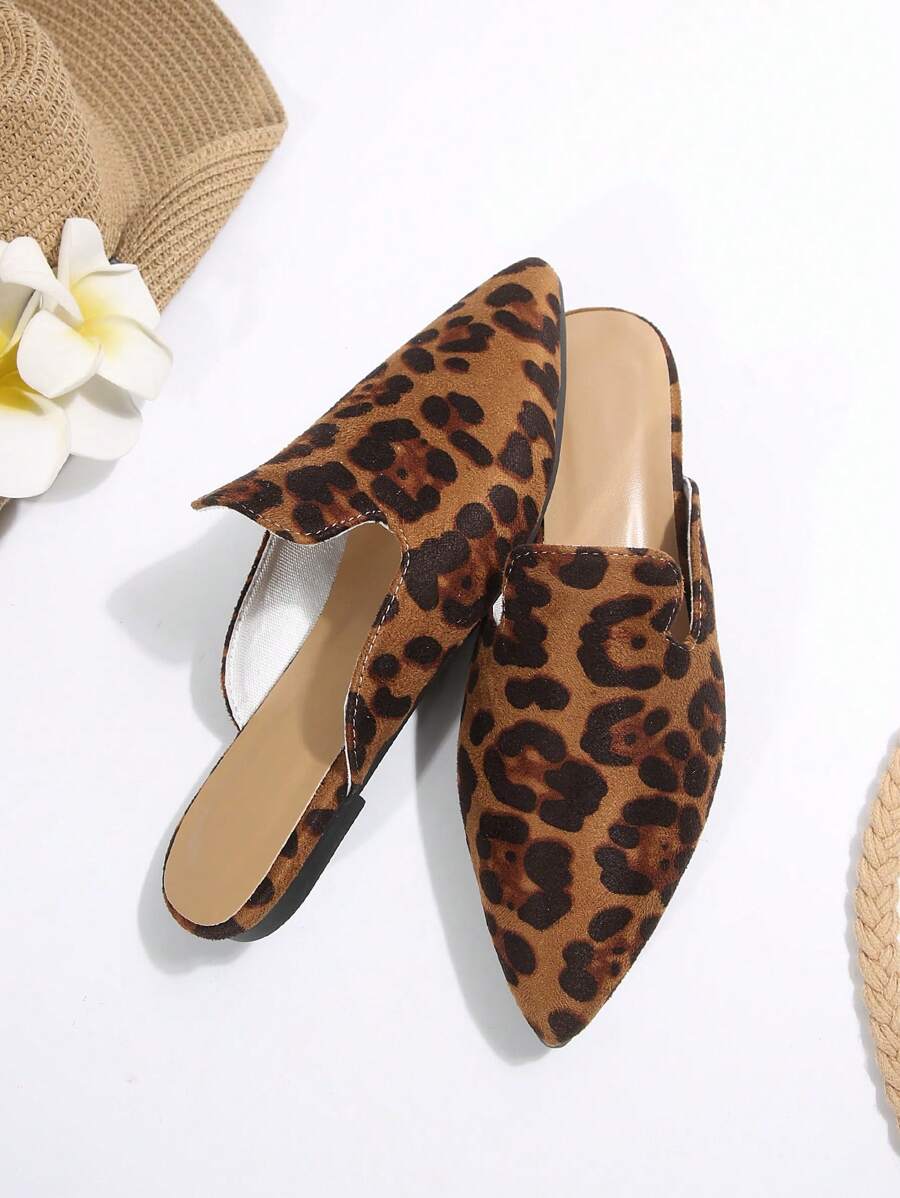 Feline | Chic Leopard Print Mules