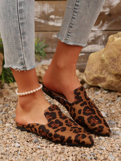 Feline | Chic Leopard Print Mules