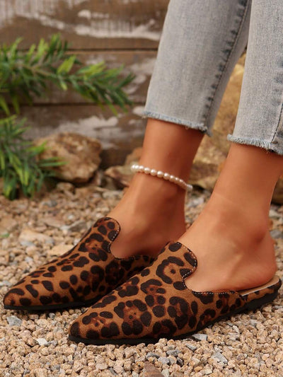 Feline | Chic Leopard Print Mules