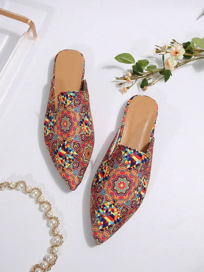 Feline | Chic Leopard Print Mules