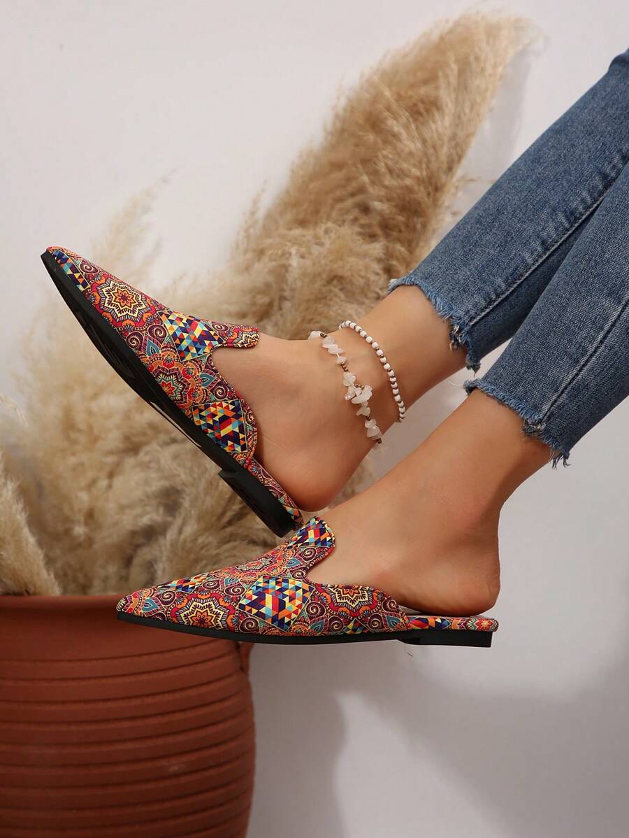 Feline | Chic Leopard Print Mules