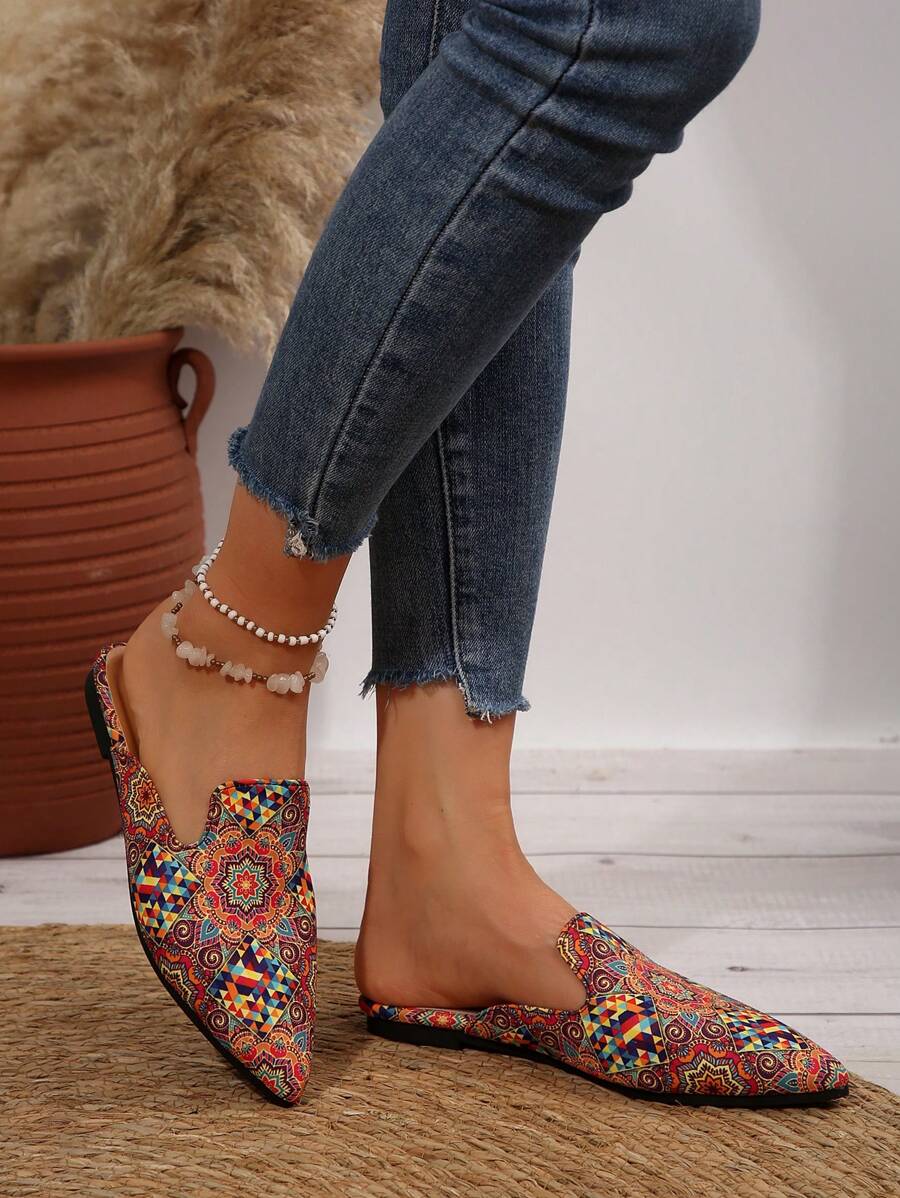 Feline | Chic Leopard Print Mules