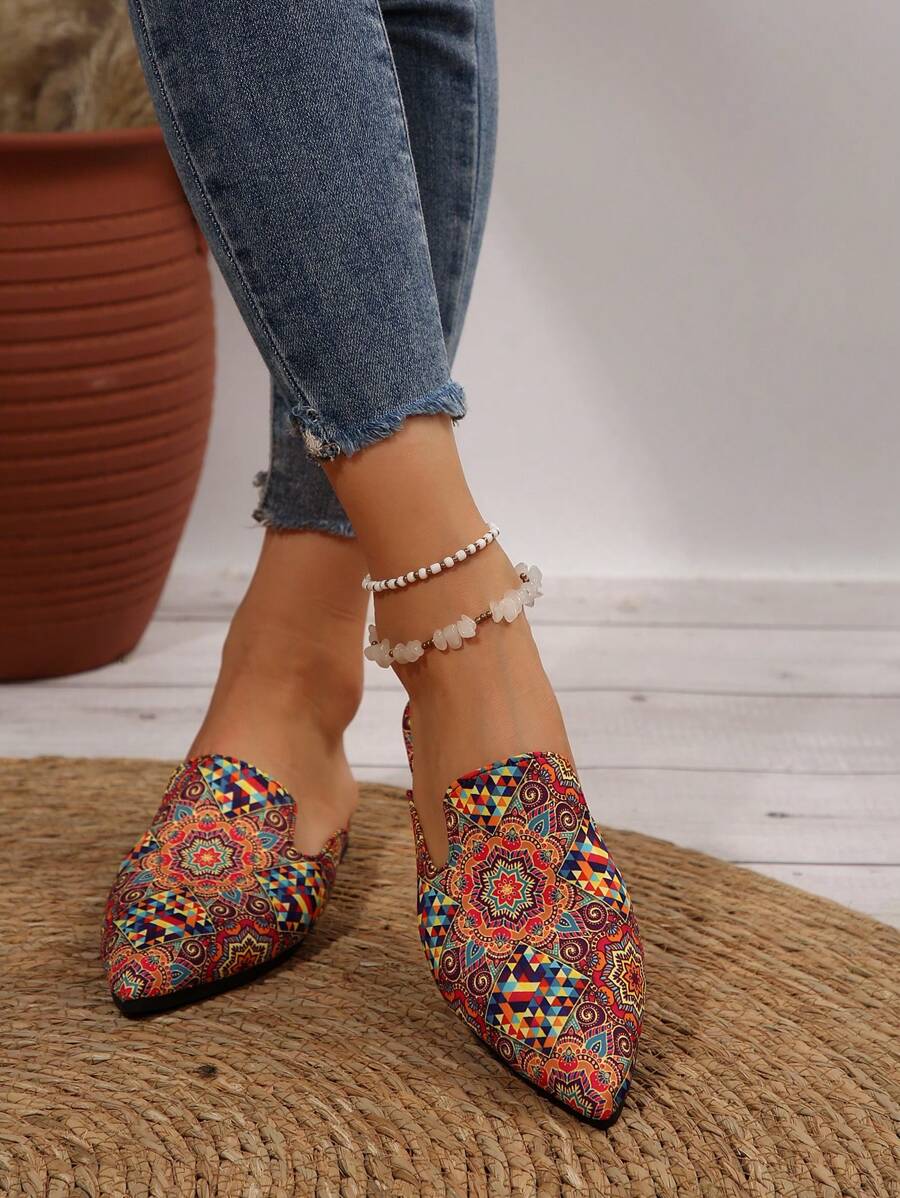 Feline | Chic Leopard Print Mules