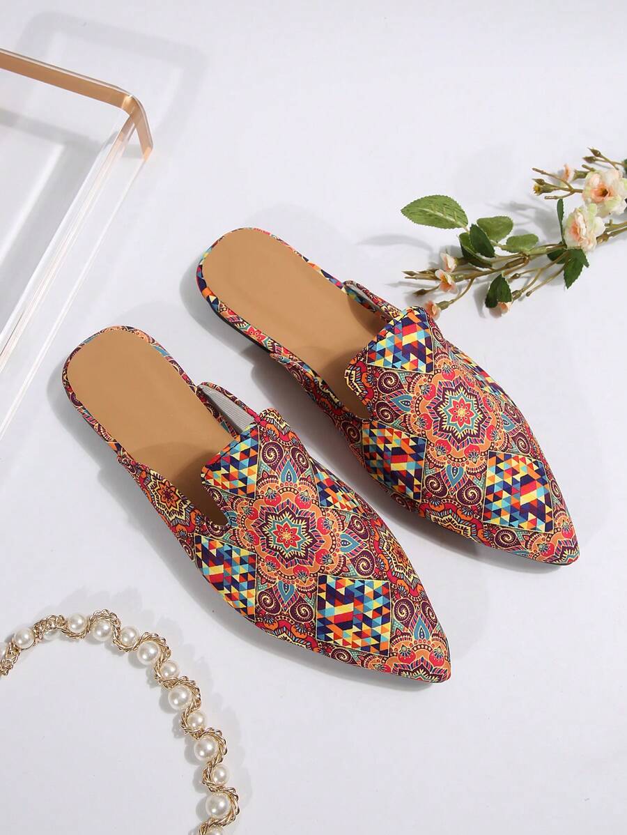 Feline | Chic Leopard Print Mules