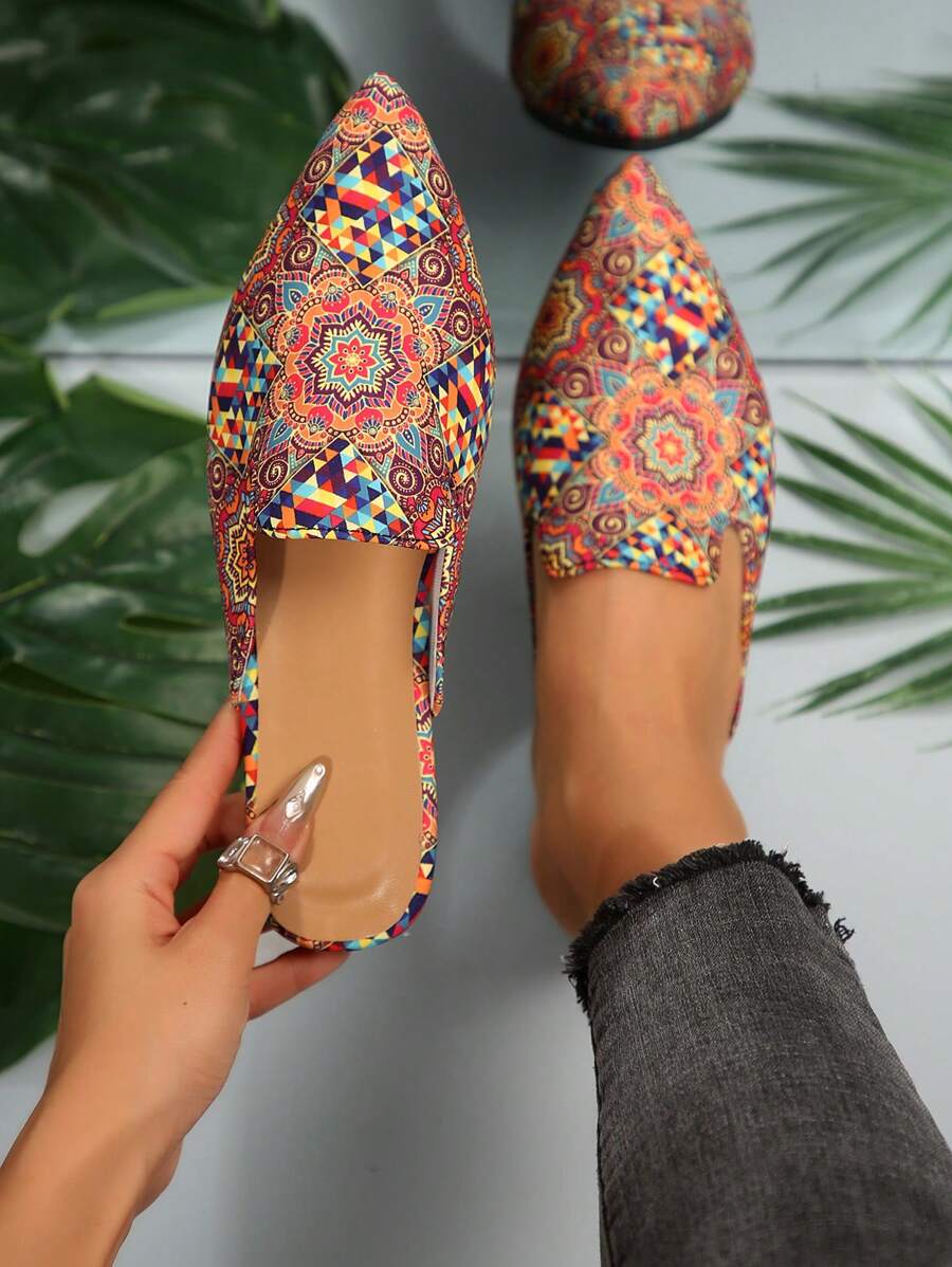 Feline | Chic Leopard Print Mules