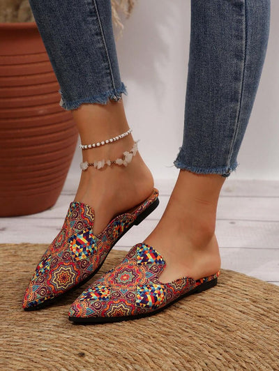 Feline | Chic Leopard Print Mules