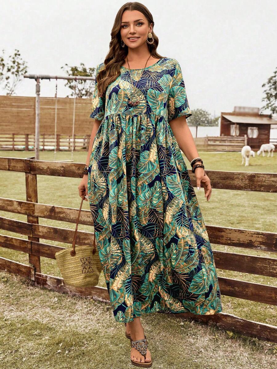 Breezy | Tropical Print Holiday Dress