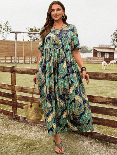 Breezy | Tropical Print Holiday Dress