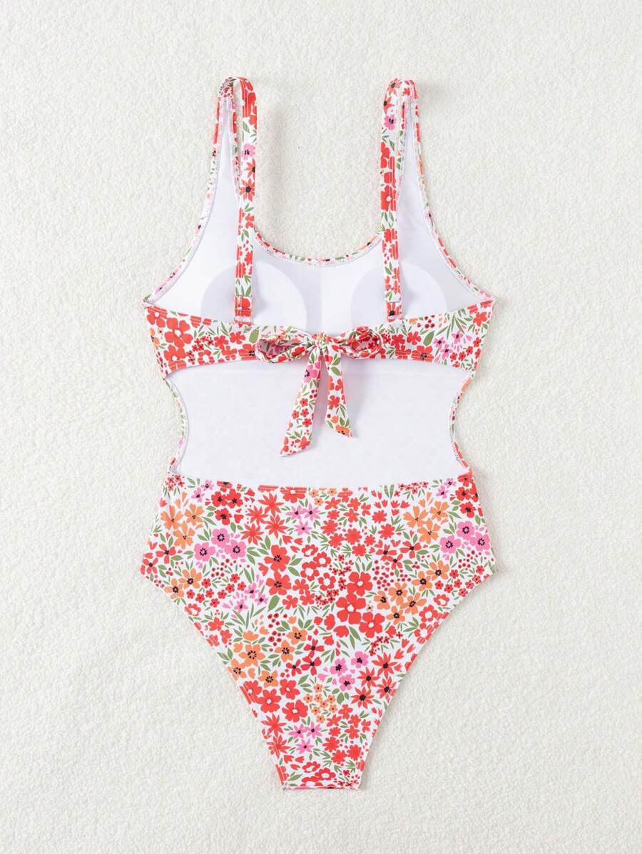 Mira | Floral Square Neck Swimsuit