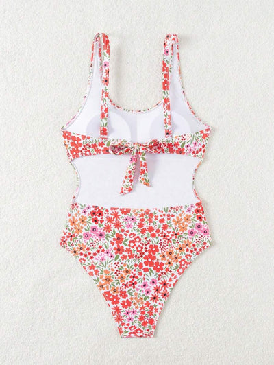 Mira | Floral Square Neck Swimsuit