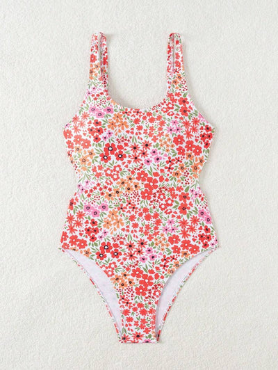 Mira | Floral Square Neck Swimsuit
