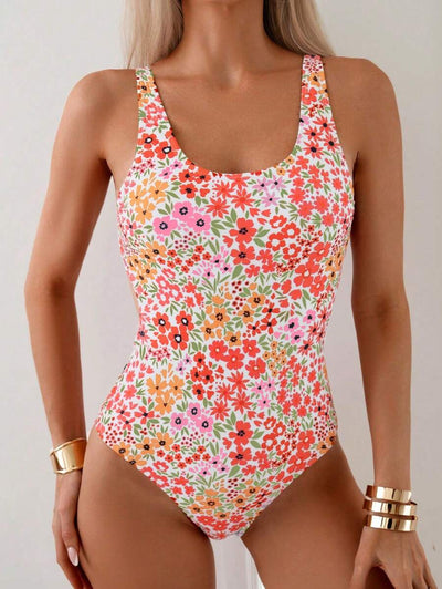 Mira | Floral Square Neck Swimsuit