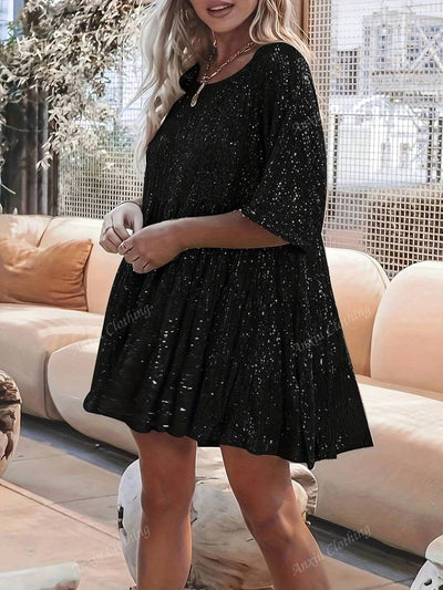 Dahlia | Sequin Babydoll Dress