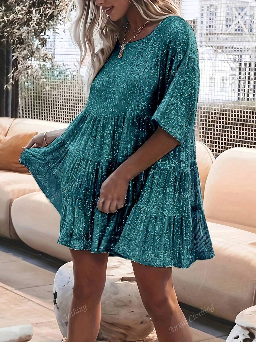 Dahlia | Sequin Babydoll Dress