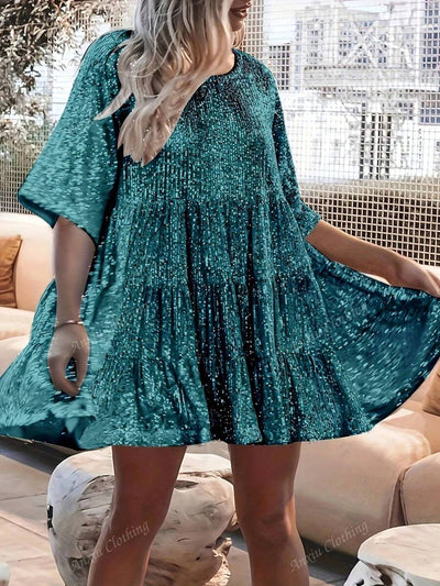 Dahlia | Sequin Babydoll Dress