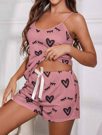 Bella | Heart & Eyelash PJ Set